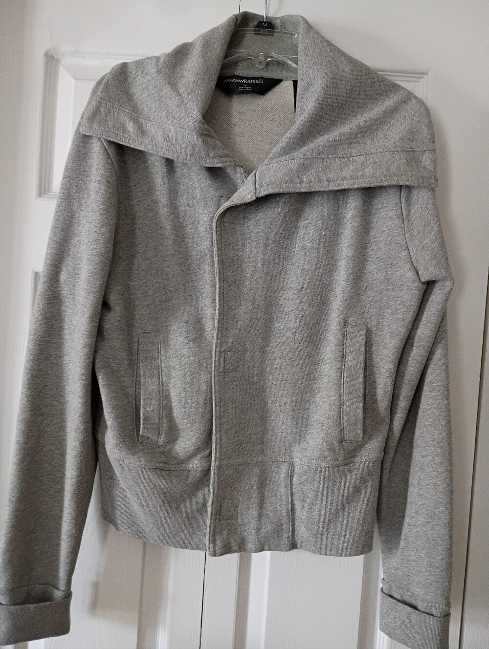 Norma Kamili Vintage Sweat Gray Bomber Jacket